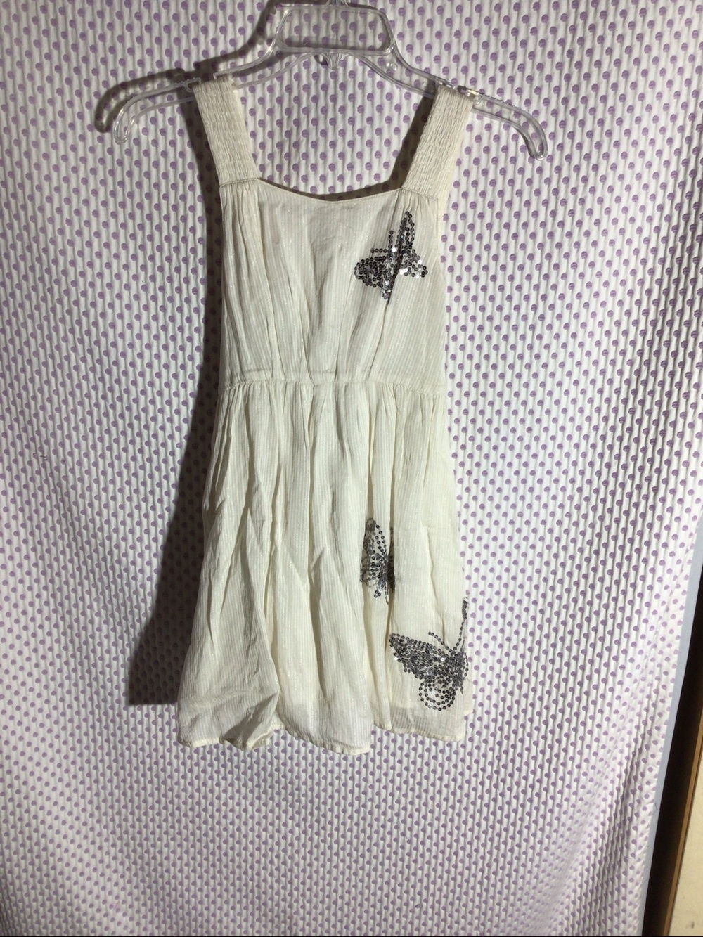 Marks & Spencer Cream Girls' Butterfly Embellished Dress